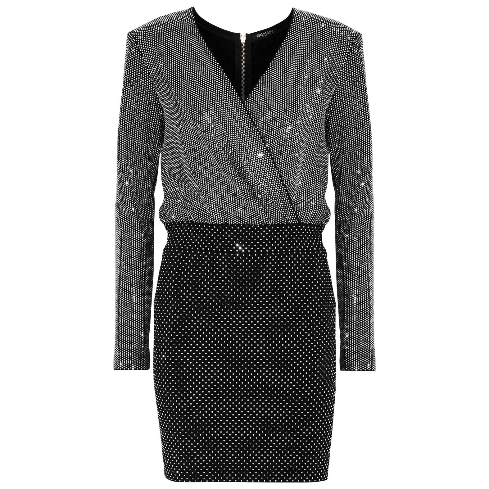 Balmain Wrap Effect Crystal Embellished ...